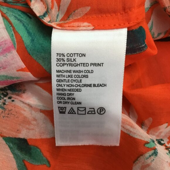 Tommy Bahama Womens Large Top Floral Sleeveless Button-Down Top 70% Cotton 30% S - Picture 6 of 6